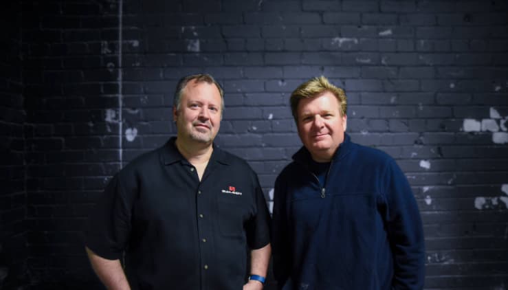 The two founders of PMD Garage, the Pontiac Motor Dudes